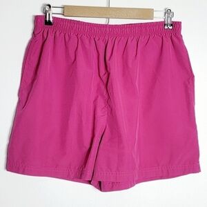 Wilson Y2K Hot Pink Elastic Waist Athletic Shorts With Pockets Women's Size L